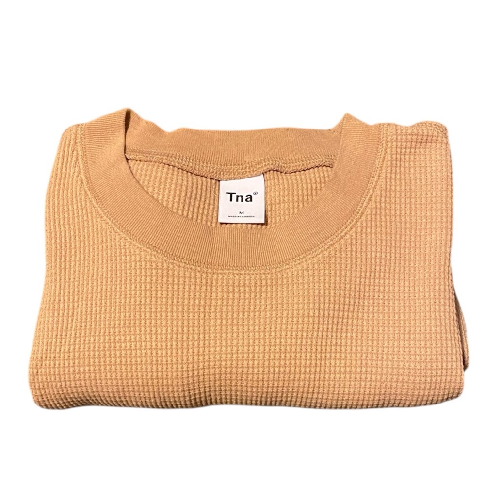 Aritzia TNA Waffle Knit Thermal Tee